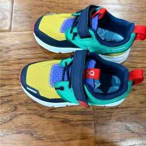 Colorful Kids Sneakers with Velcro and Lace Closure